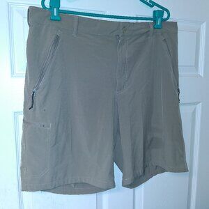 Columbia Mens Cargo Shorts Beige Tan Size 42 Khaki Outdoor